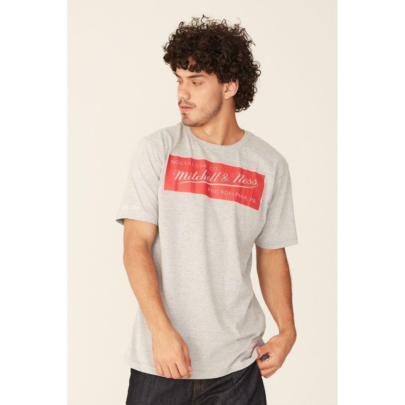 Camiseta Mitchell & Ness Estampada Brand - Masculina - Foto 1