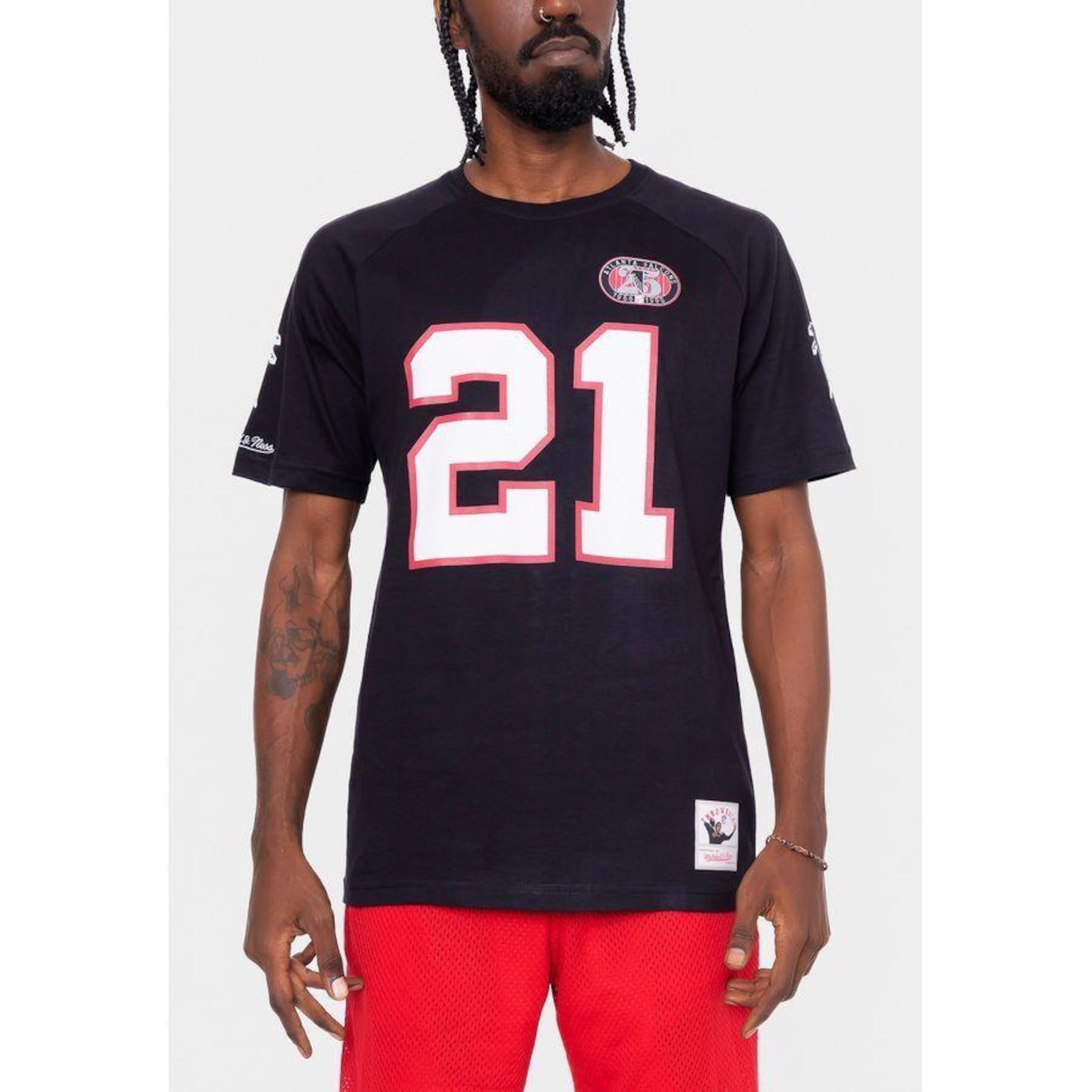 Camiseta Mitchell & Ness Especial Nfl Atlanta Falcons Deion Sanders - Masculina - Foto 2