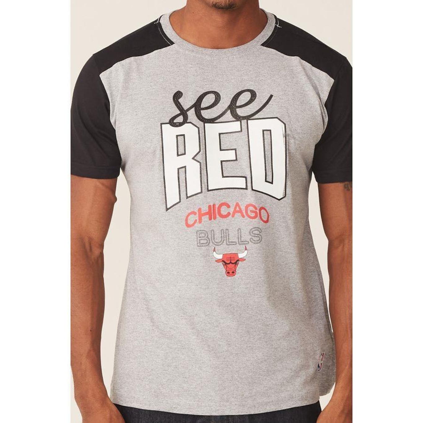 Camiseta NBA Especial Chicago Bulls Casual - Masculina - Foto 3