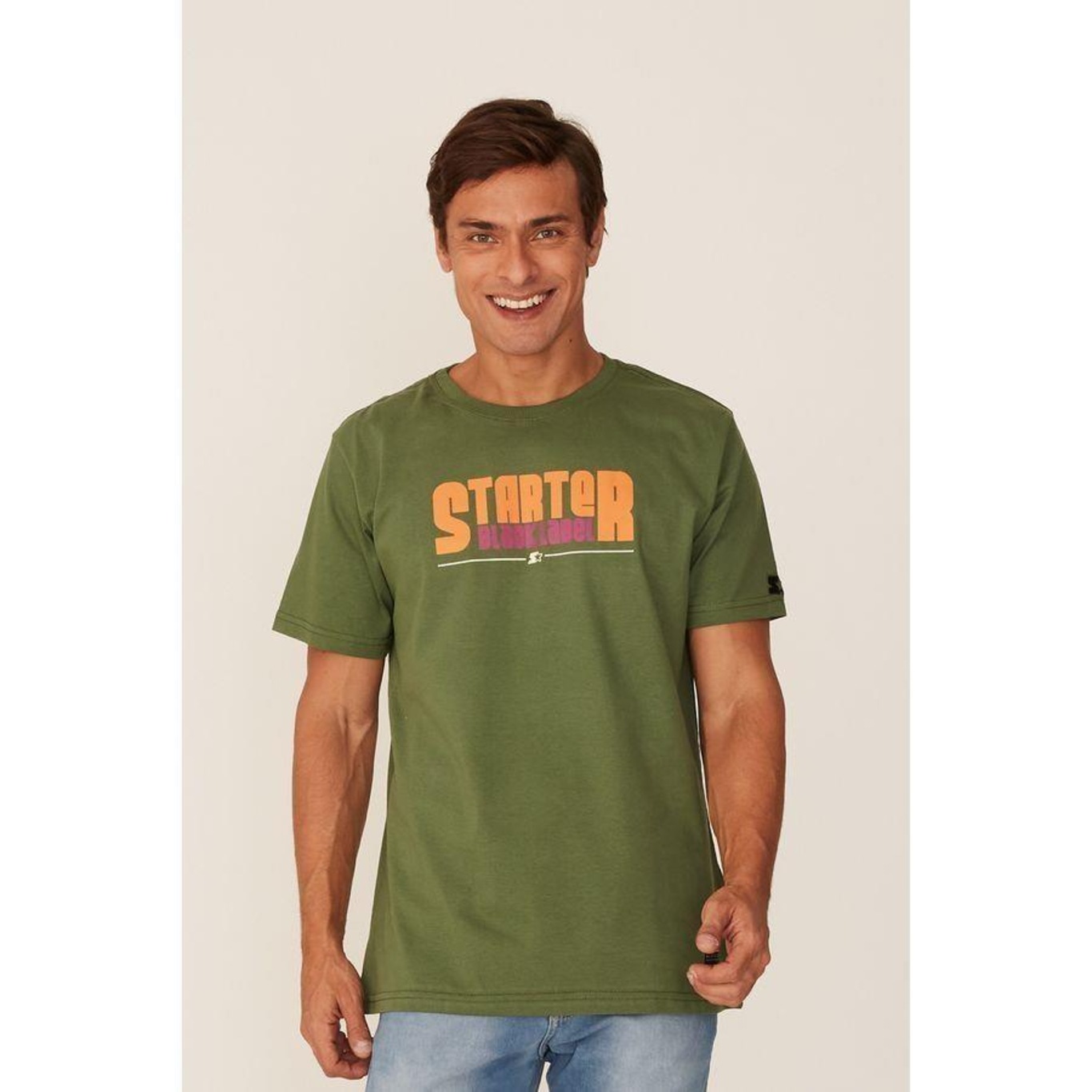 Camiseta Starter Estampada Militar - Masculina - Foto 1