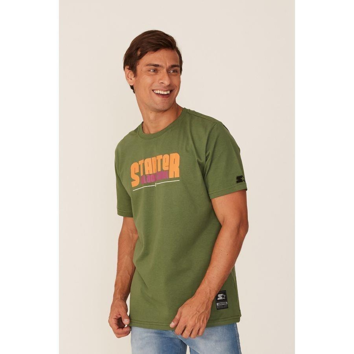 Camiseta Starter Estampada Militar - Masculina - Foto 4