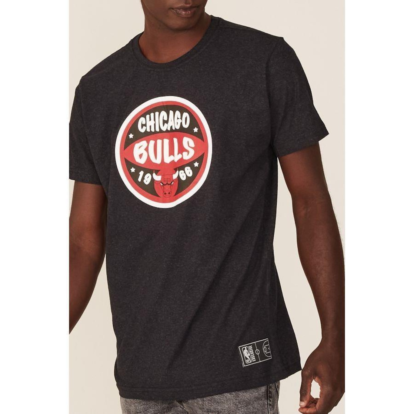 Camiseta NBA Estampada Chicago Bulls Casual - Masculina - Foto 3