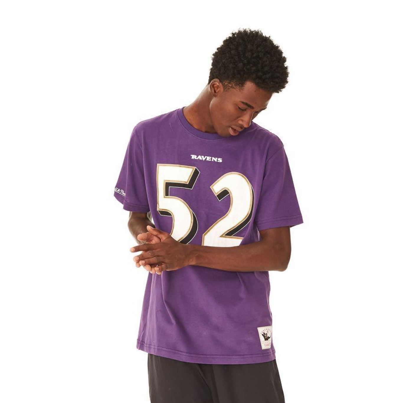 Camiseta Mitchell & Ness Estampada Nfl Baltimore Ravens Ray Lewis - Masculina - Foto 4