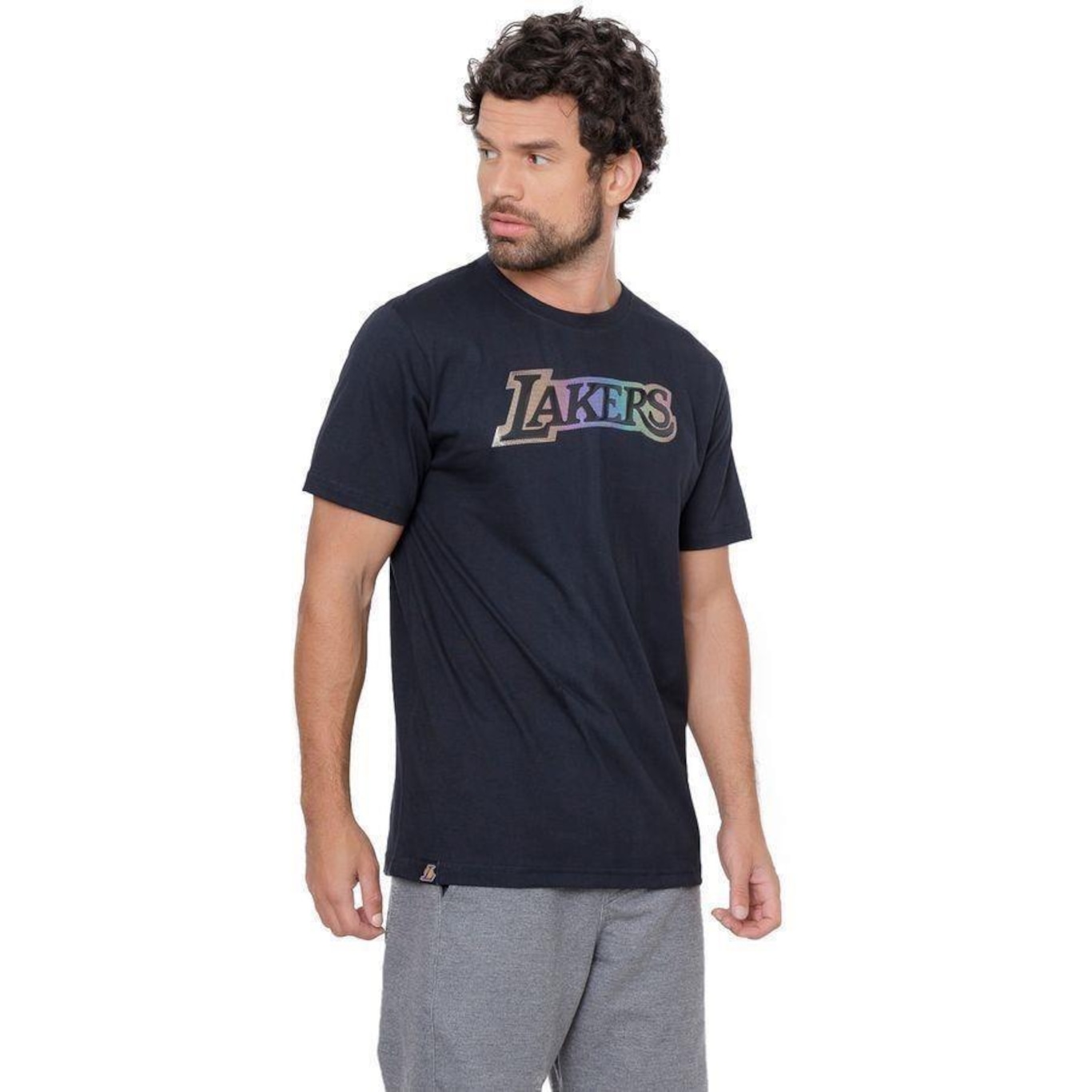 Camiseta Nba Holographic Lakers - Masculina - Foto 1