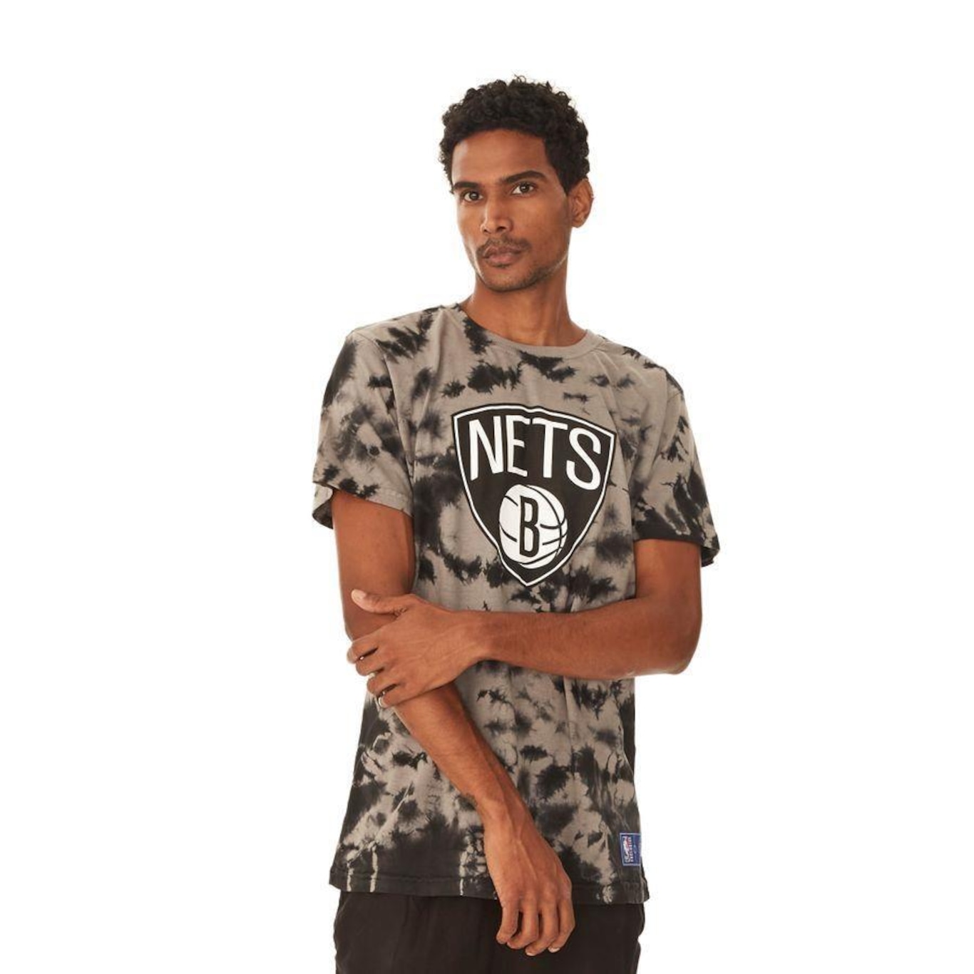 Camiseta NBA Especial Tie Dye Brooklyn Nets - Masculina - Foto 1