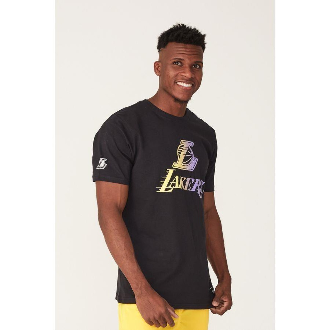 Camiseta NBA Especial Holographic Los Angeles Lakers - Masculina - Foto 3