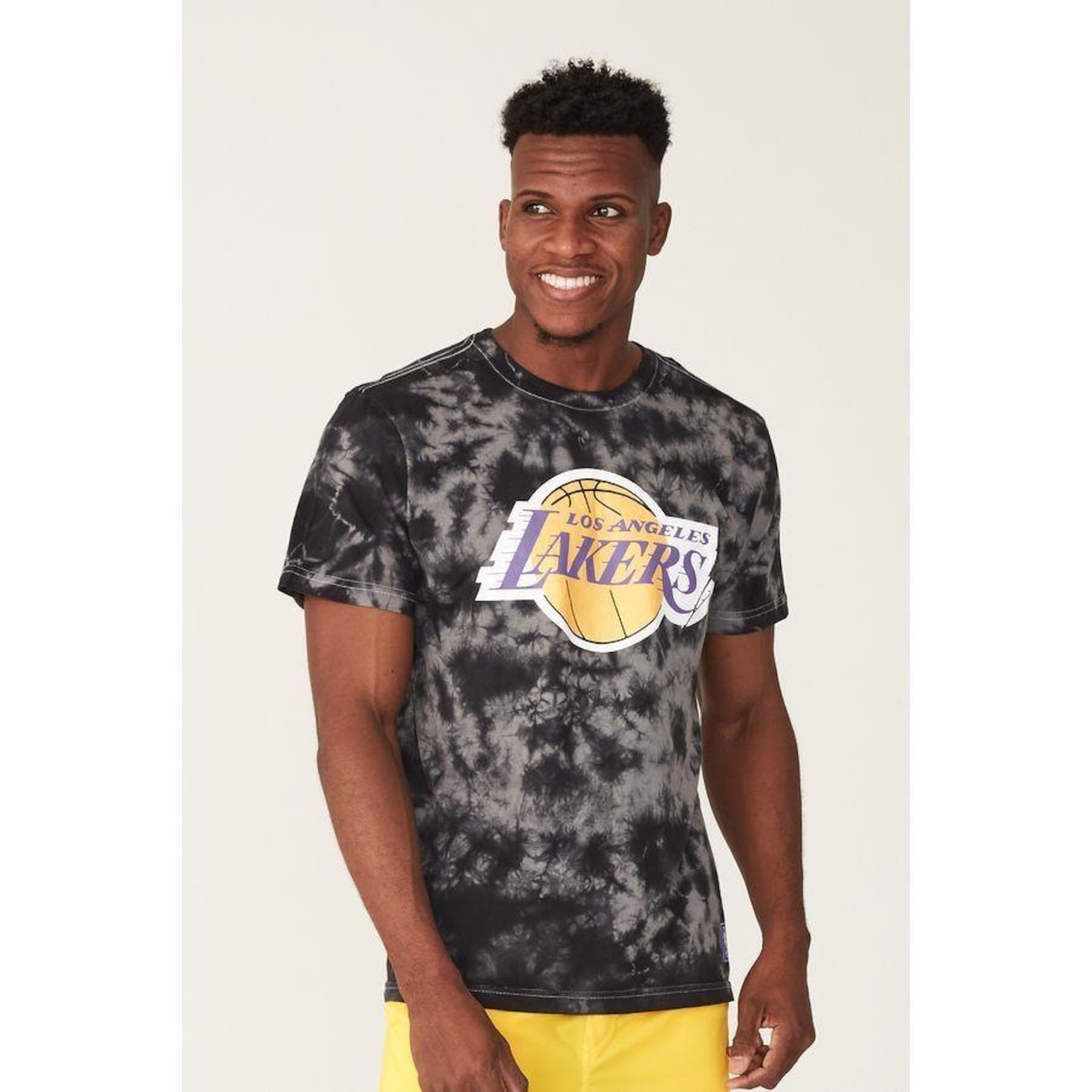 Camiseta NBA Estampada Los Angeles Lakers Tie Dye - Masculina - Foto 1