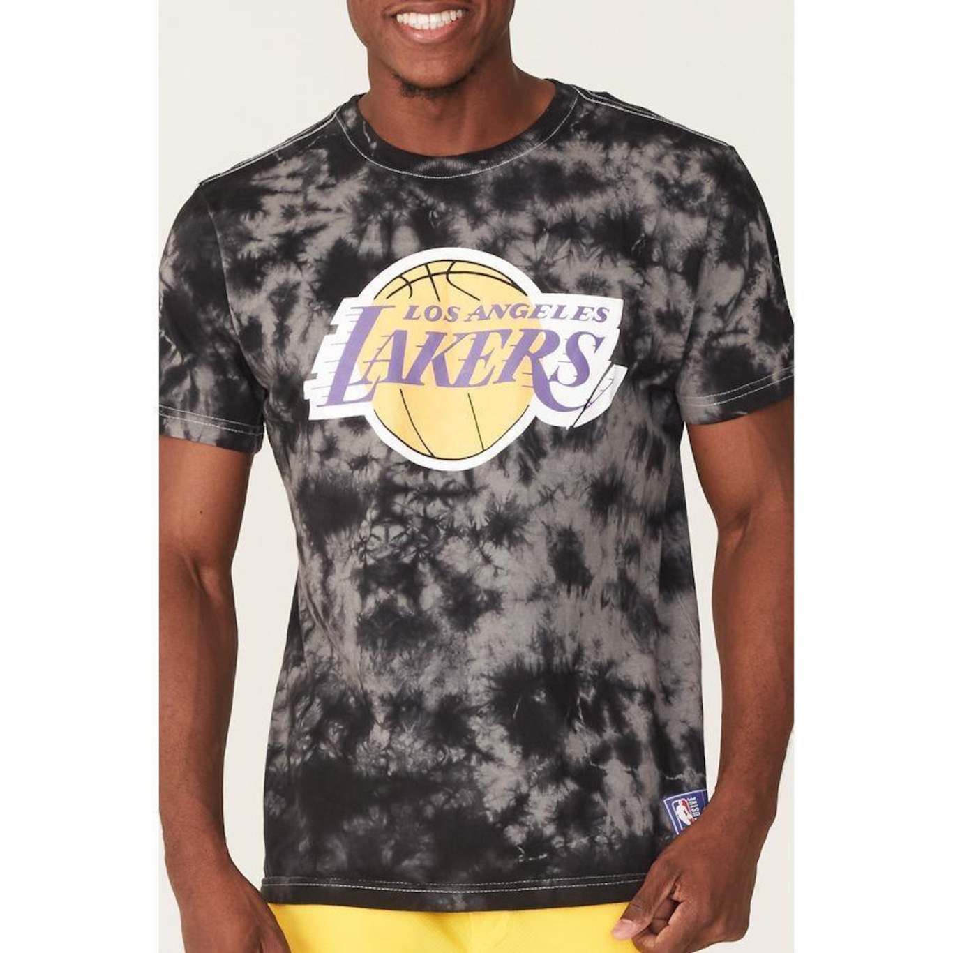 Camiseta NBA Estampada Los Angeles Lakers Tie Dye - Masculina - Foto 2