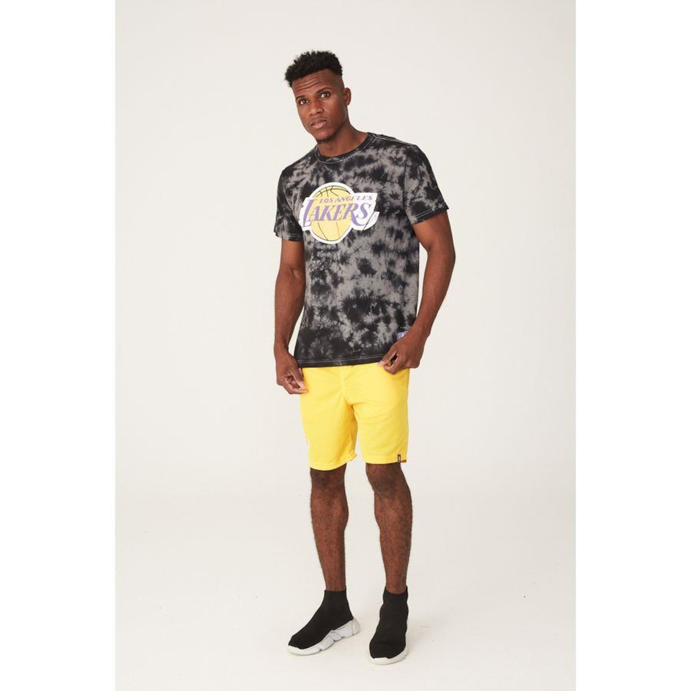 Camiseta NBA Estampada Los Angeles Lakers Tie Dye - Masculina - Foto 5