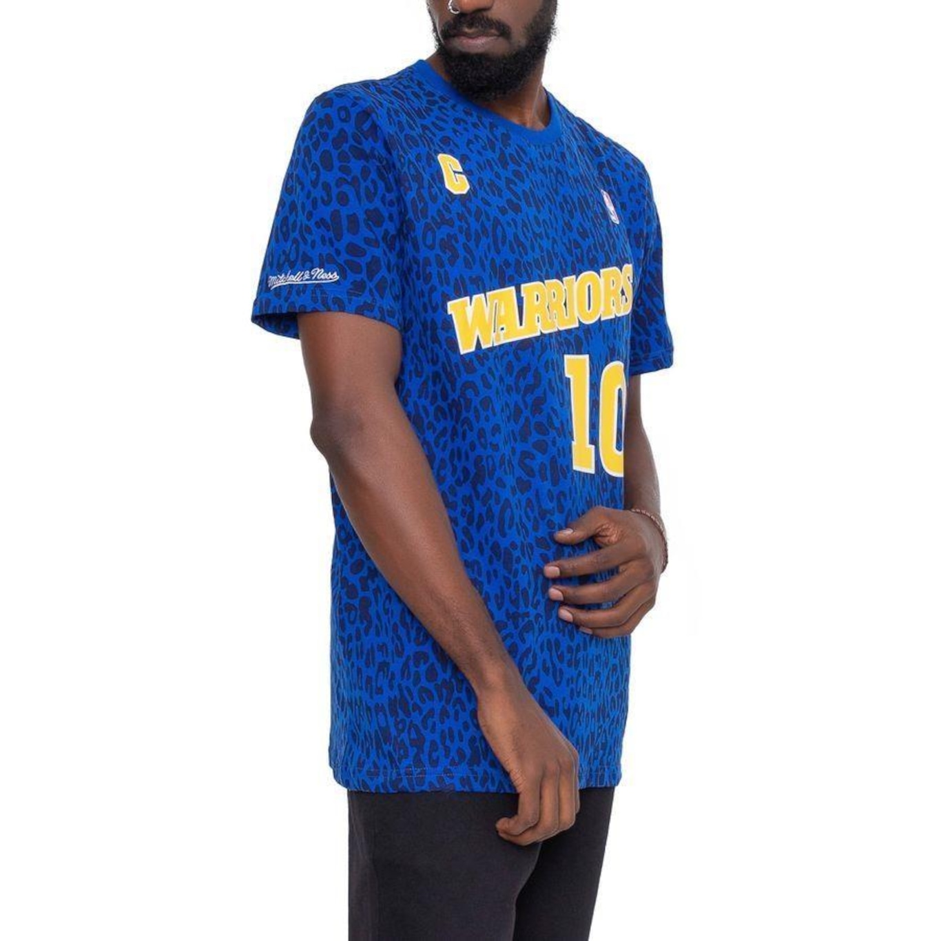 Camiseta Mitchell & Ness Especial Golden State Warriors Tim Hardaway - Masculina - Foto 4