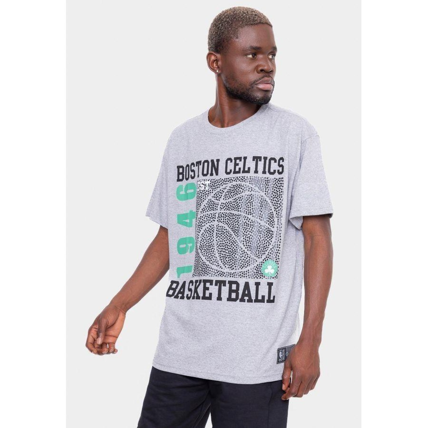 Camiseta Nba Plus Size Since Time Boston Celtics Mescla - Masculina - Foto 2