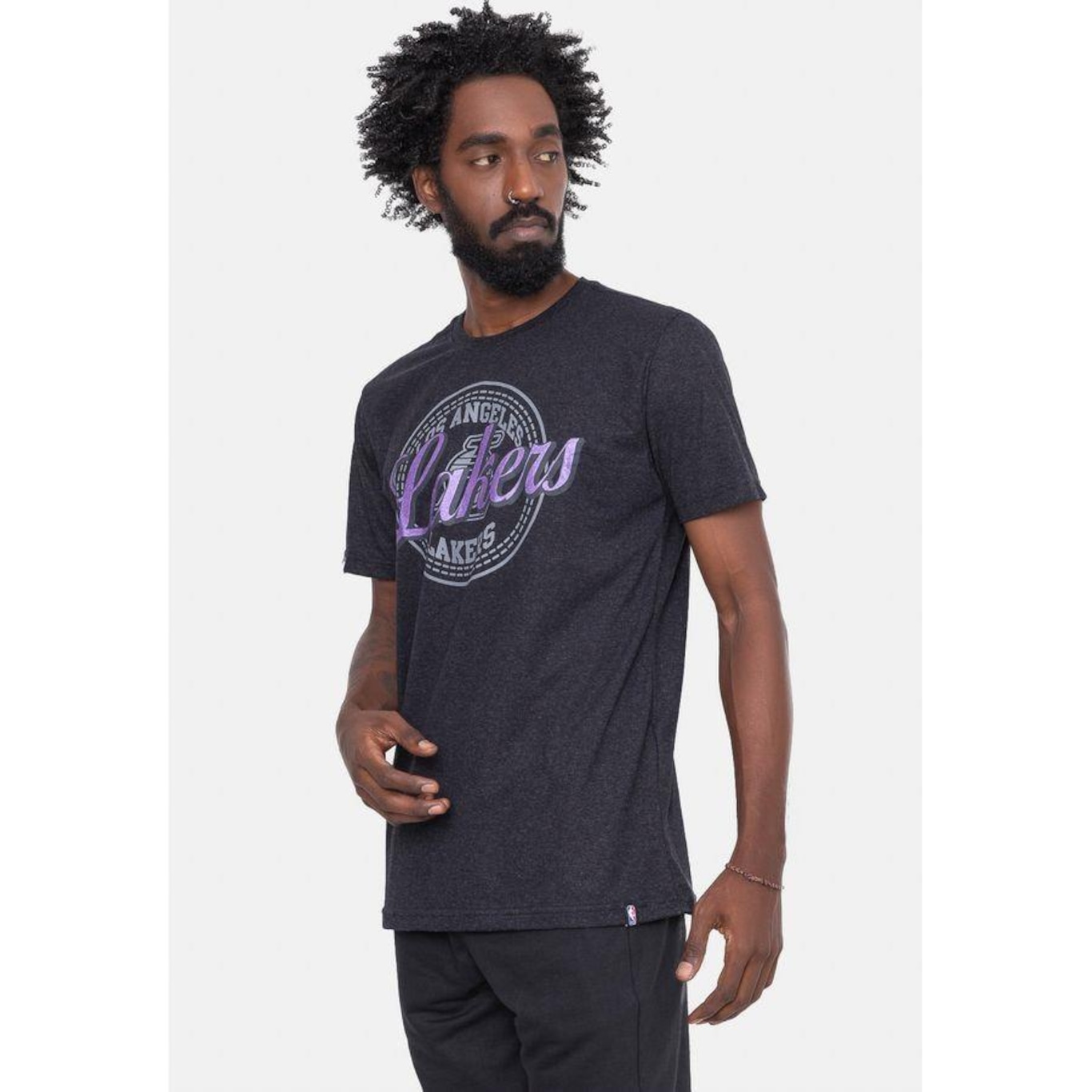 Camiseta NBA Metal Team Los Angeles Lakers - Masculina - Foto 1