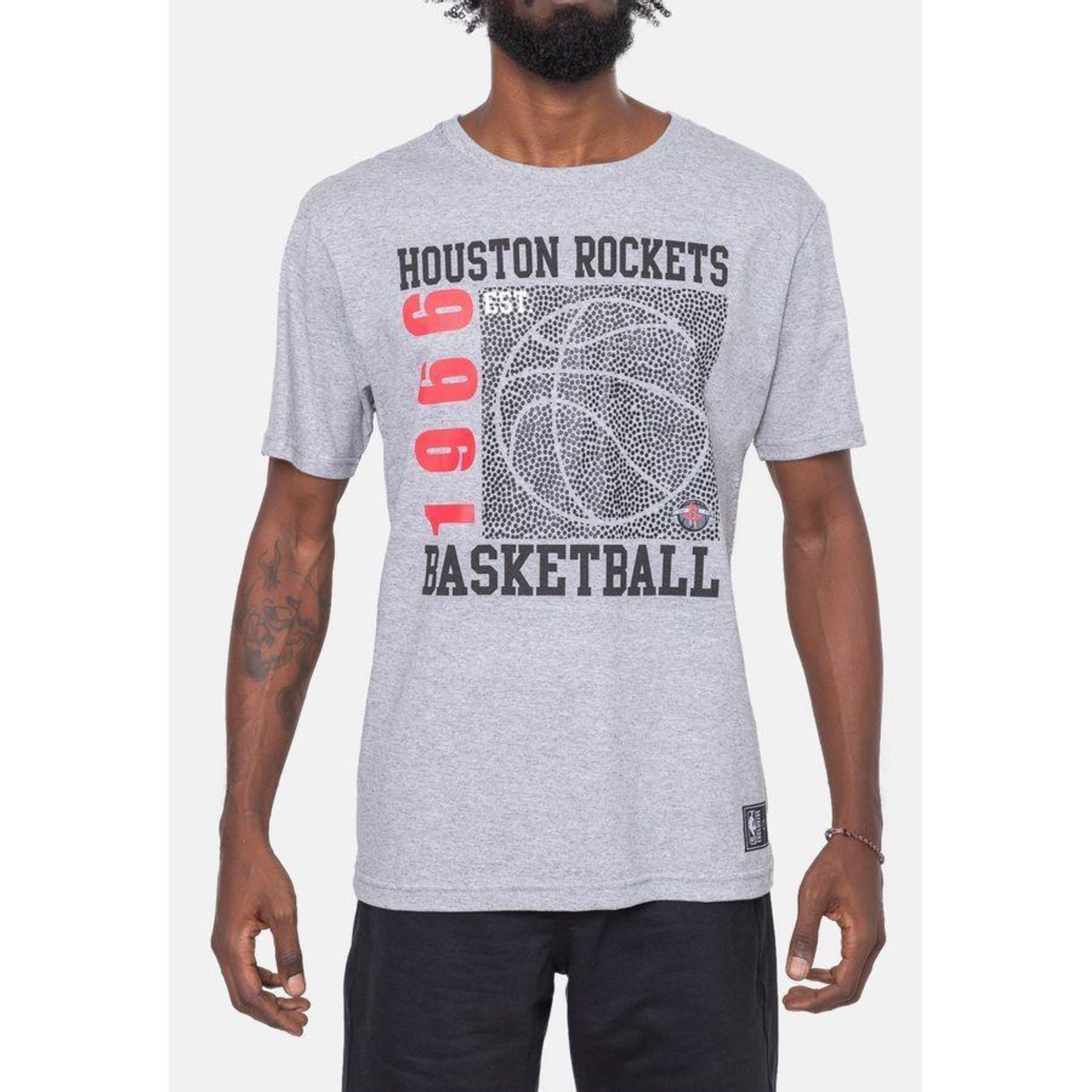 Camiseta Nba Since Time Houston Rockets Mescla - Masculina - Foto 1