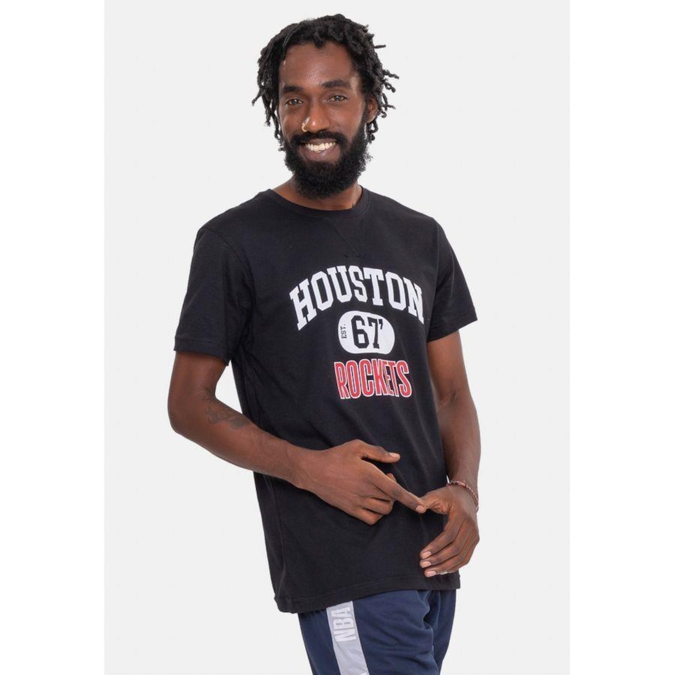 Camiseta NBA College Team Houston Rockets - Masculina - Foto 3