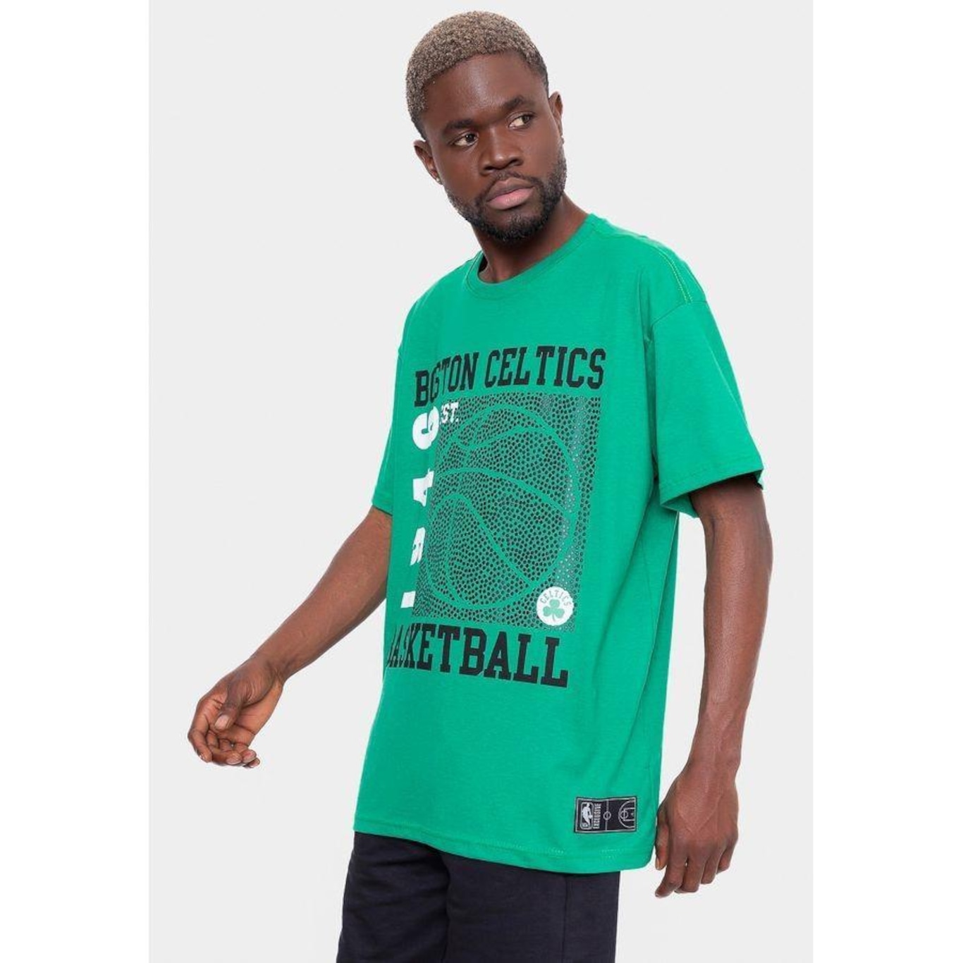 Camiseta Nba Plus Size Since Time Boston Celtics Nba - Masculina - Foto 1