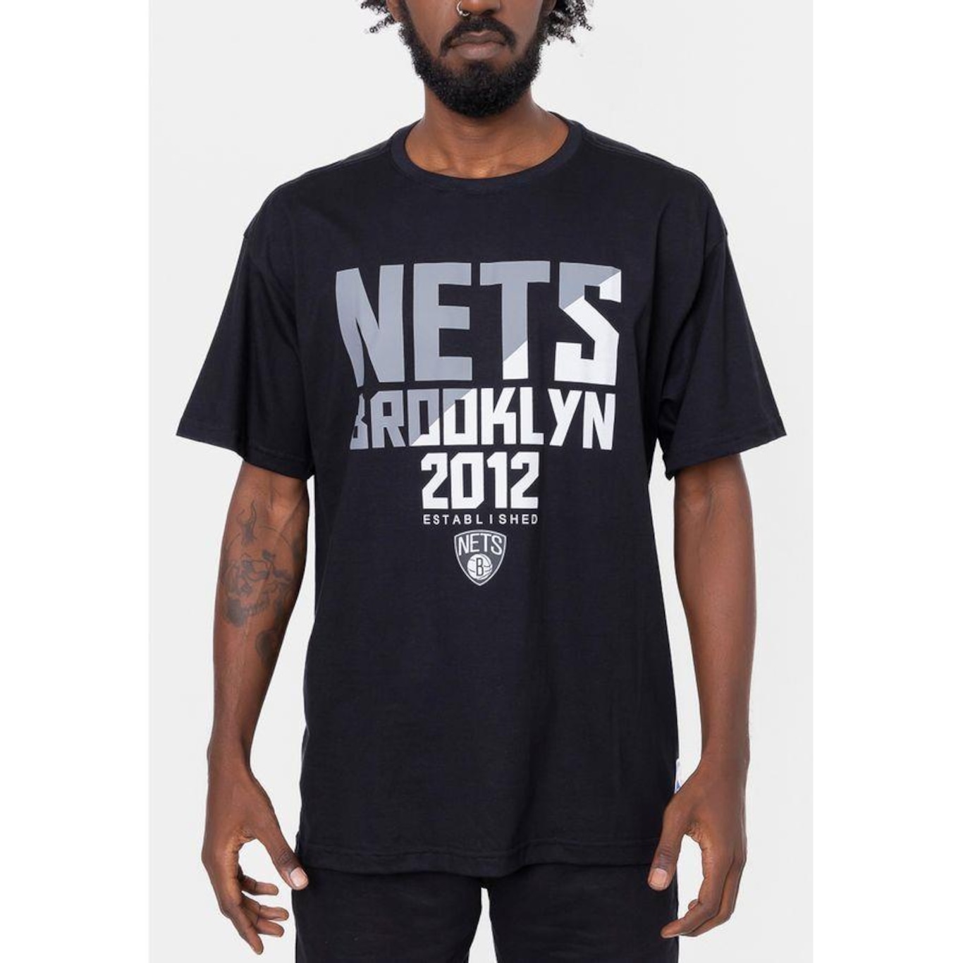 Camiseta Nba Plus Size Spotlight Brooklyn Nets - Masculina - Foto 2