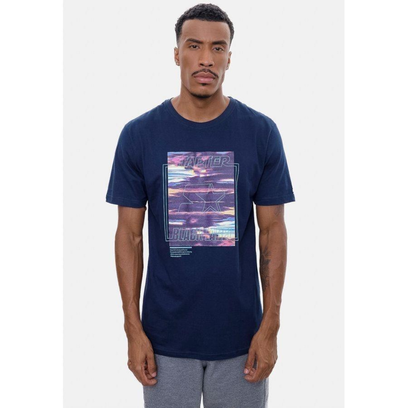 Camiseta Starter Estampada Azul Marinho - Masculino - Foto 3