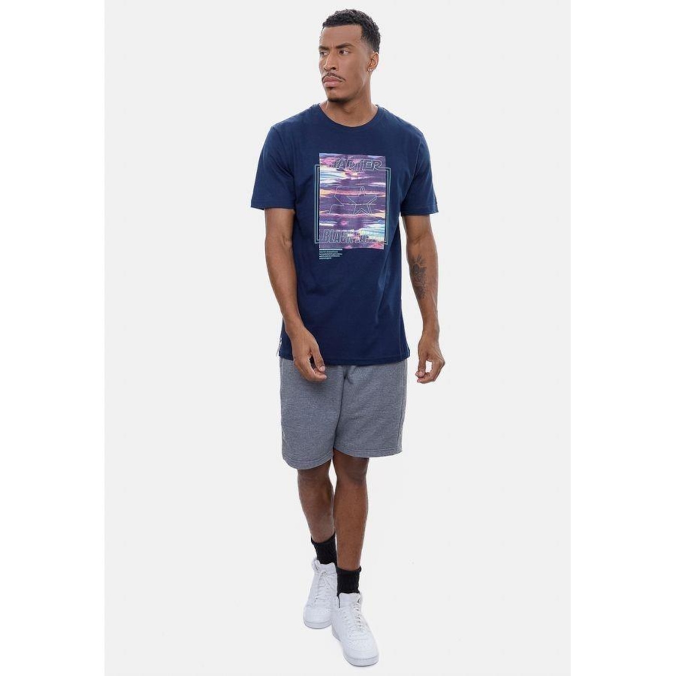 Camiseta Starter Estampada Azul Marinho - Masculino - Foto 4