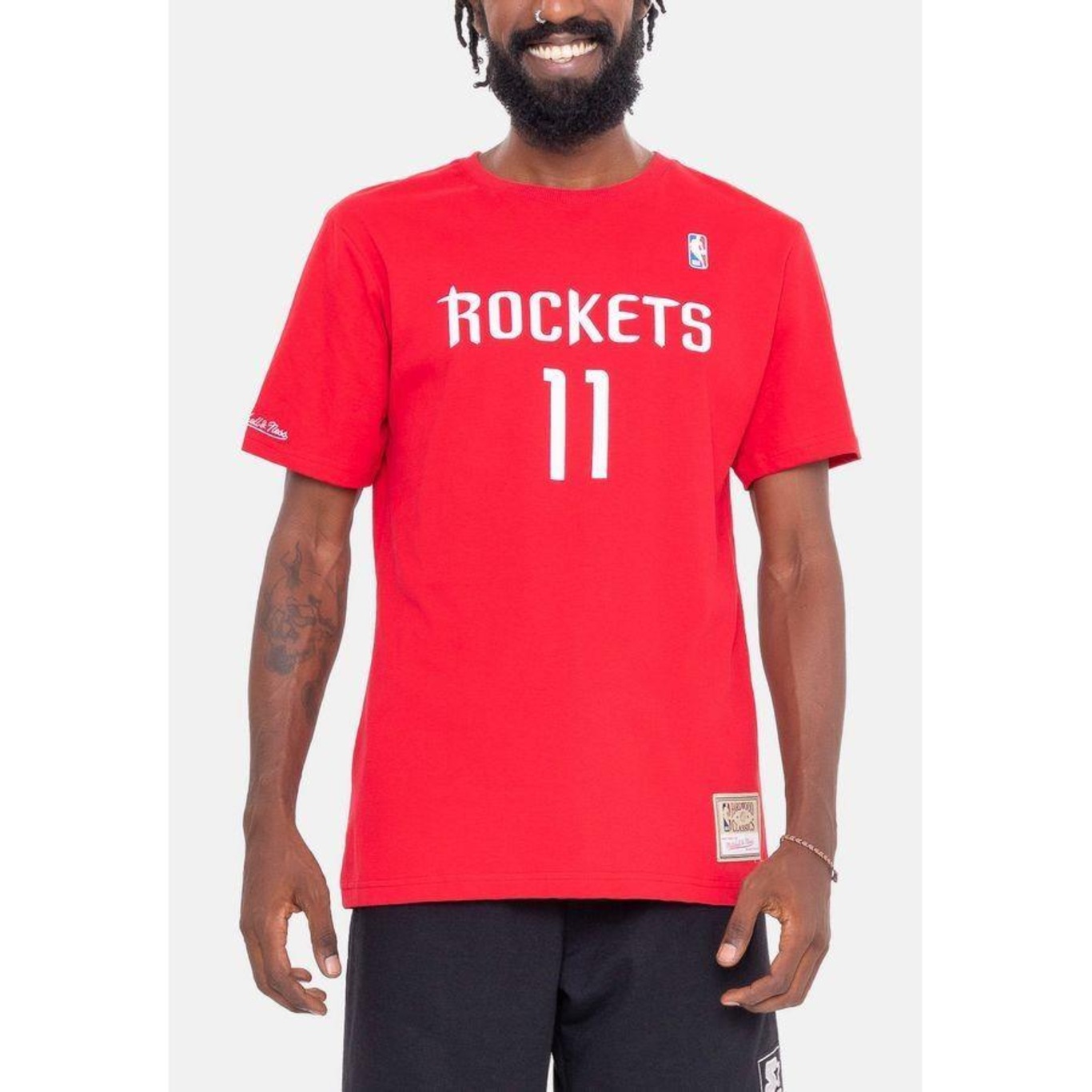 Camiseta Mitchell & Ness Name and Number Yao Ming Houston Rockets - Masculina - Foto 3