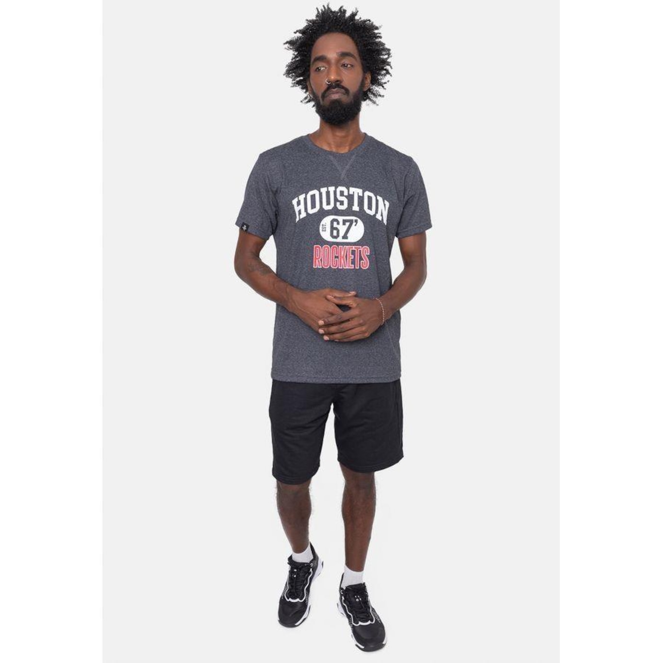 Camiseta NBA College Team Houston Rockets - Masculina - Foto 3