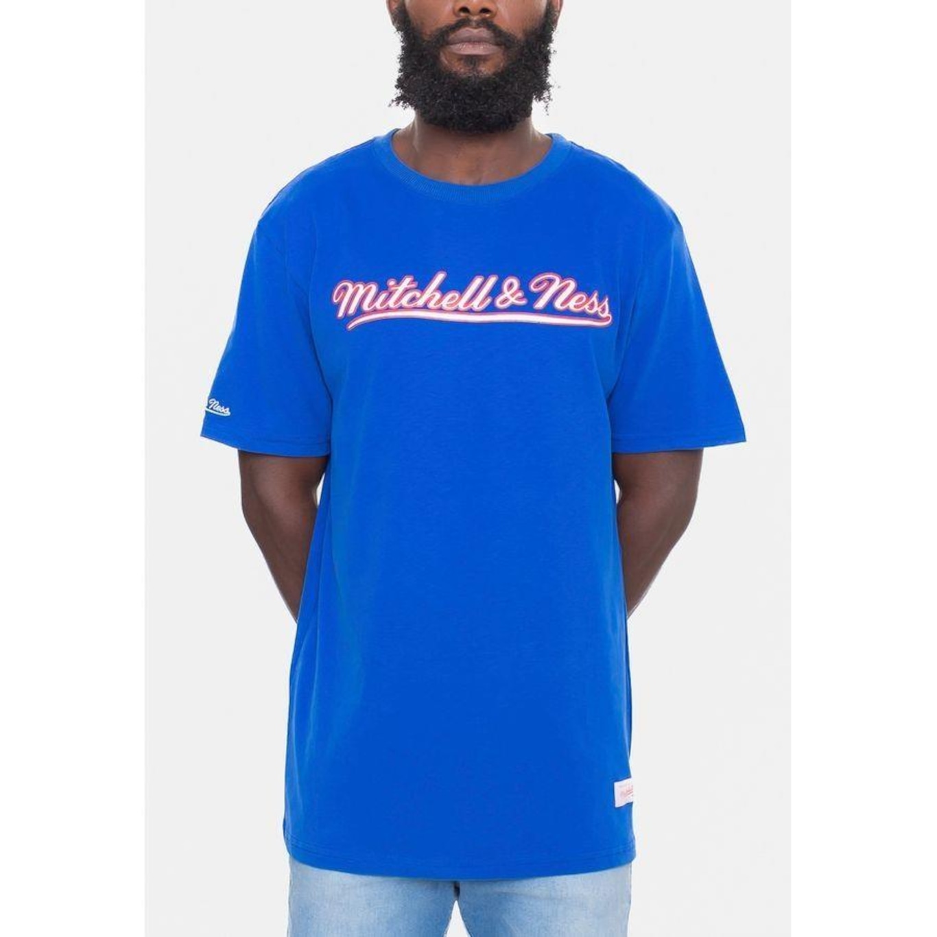 Camiseta Mitchell & Ness Branded Script - Masculina - Foto 1