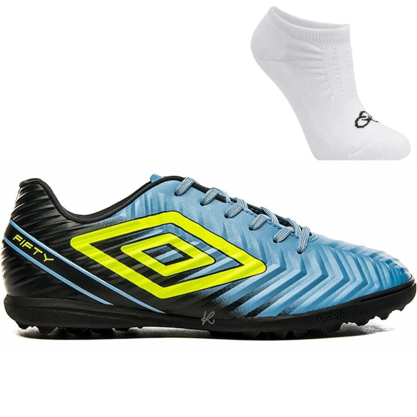 Chuteira Society Umbro Fifty V + Meias - Adulto - Foto 1