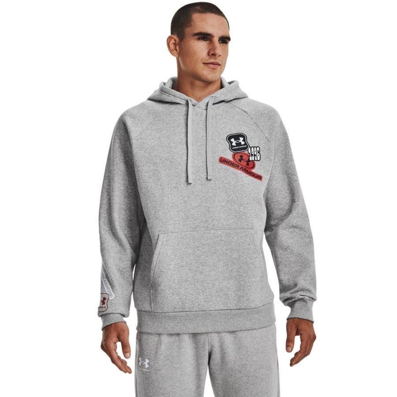 Blusão de Moletom Under Armour Hoddie Rival Fleece Graphic - Masculino - Foto 5