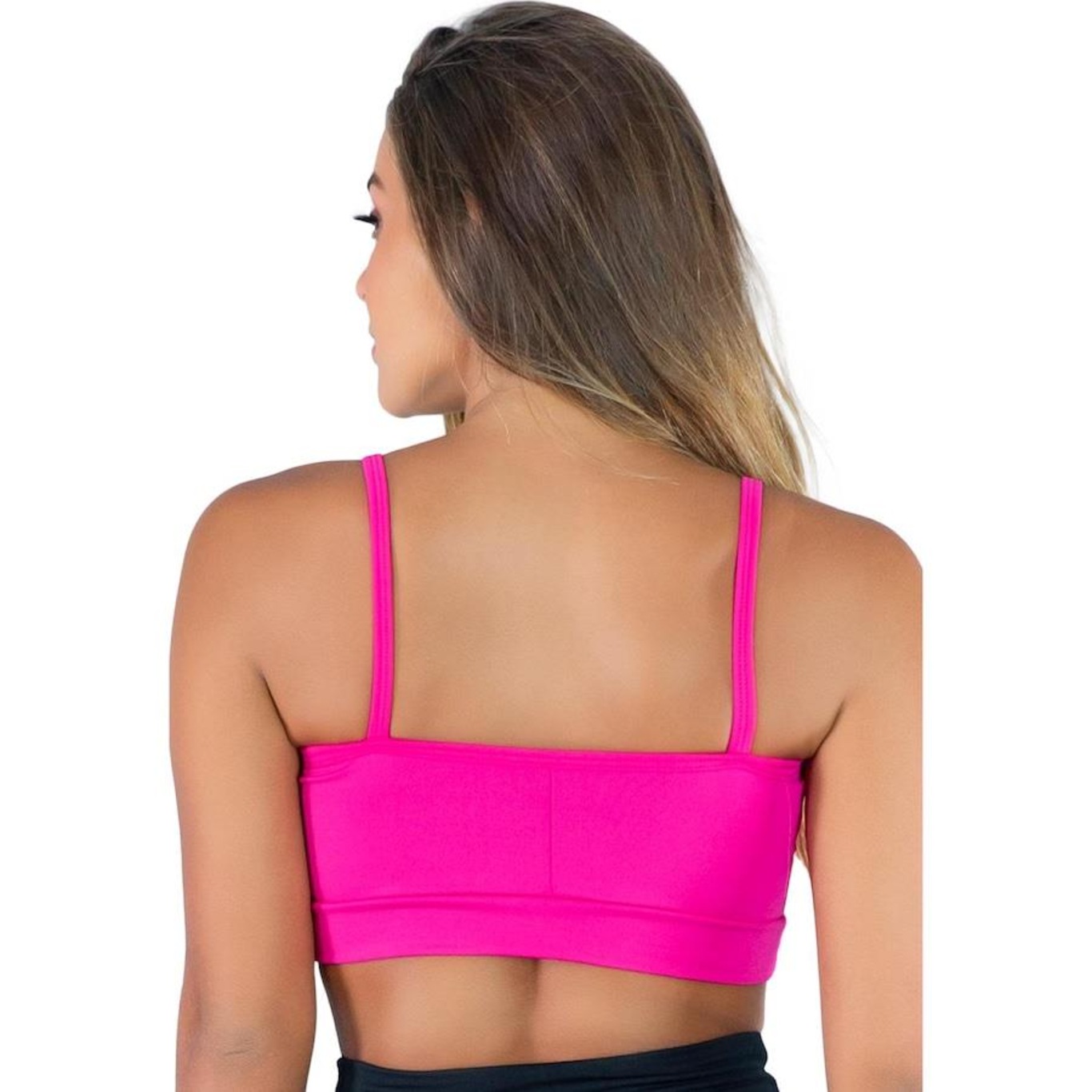 Top Fitness Mvb Modas Cropped Academia Franzido Suplex - Feminino - Foto 1