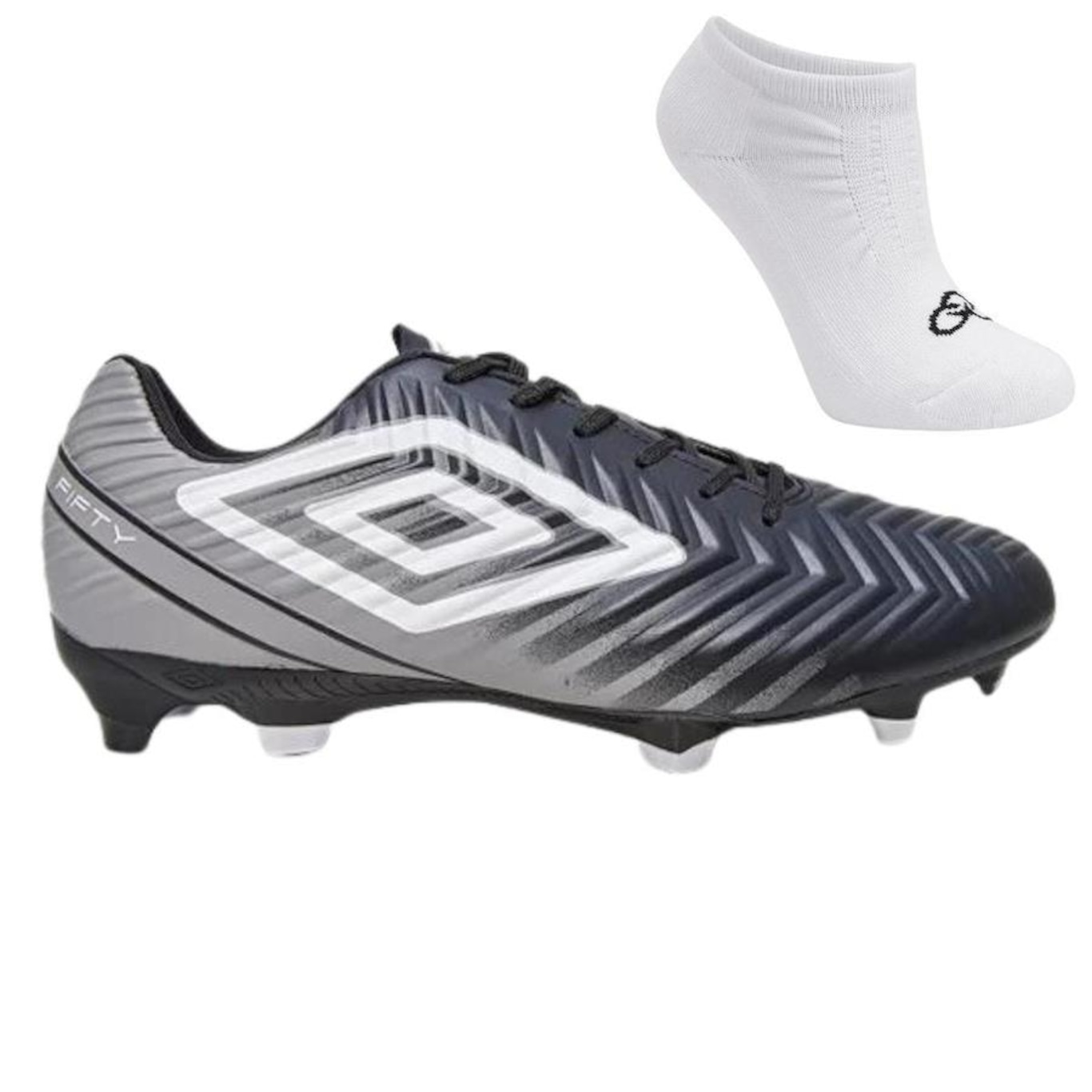 Chuteira de Campo Umbro Fifty V + Meias - Adulto - Foto 1