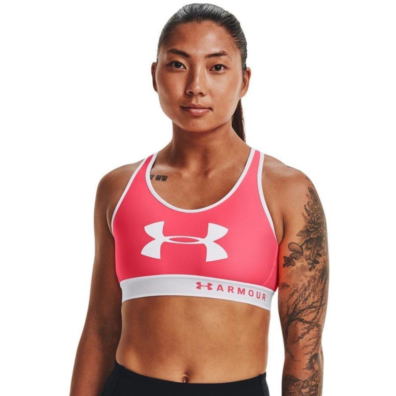 Top de Treino Feminino Under Armour Mid Keyhole Graphic