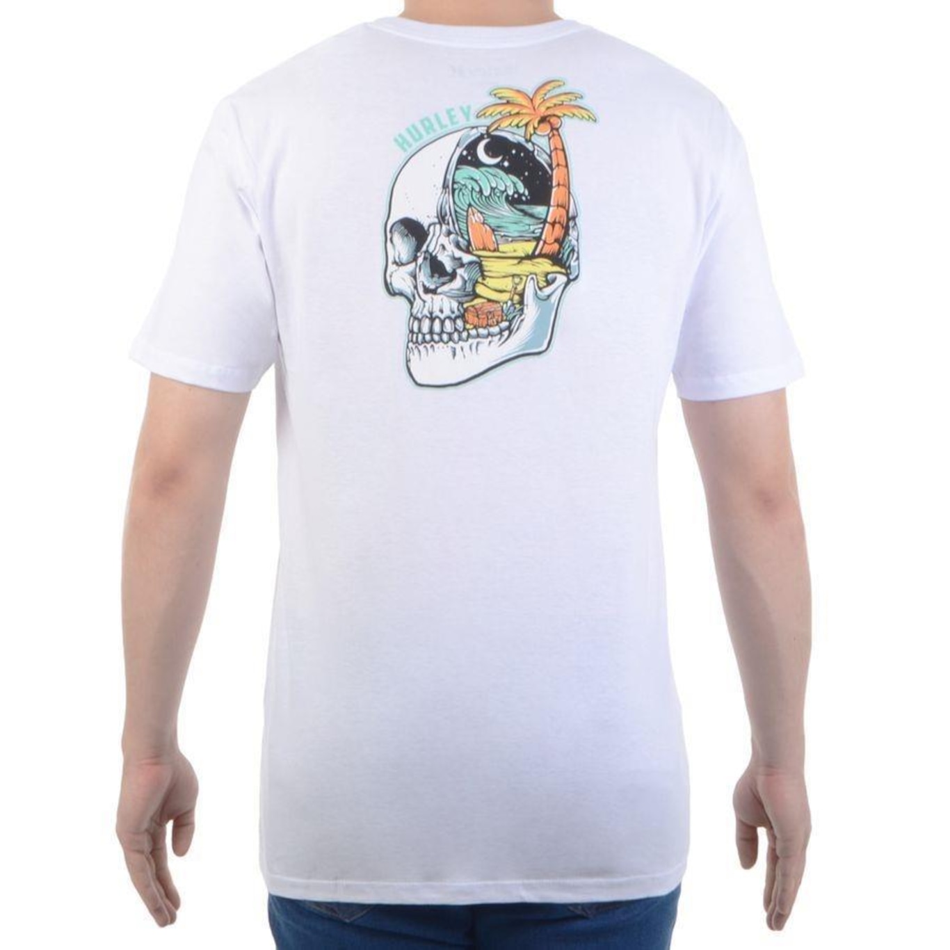 Camiseta Hurley Skull Night - Masculina - Foto 1