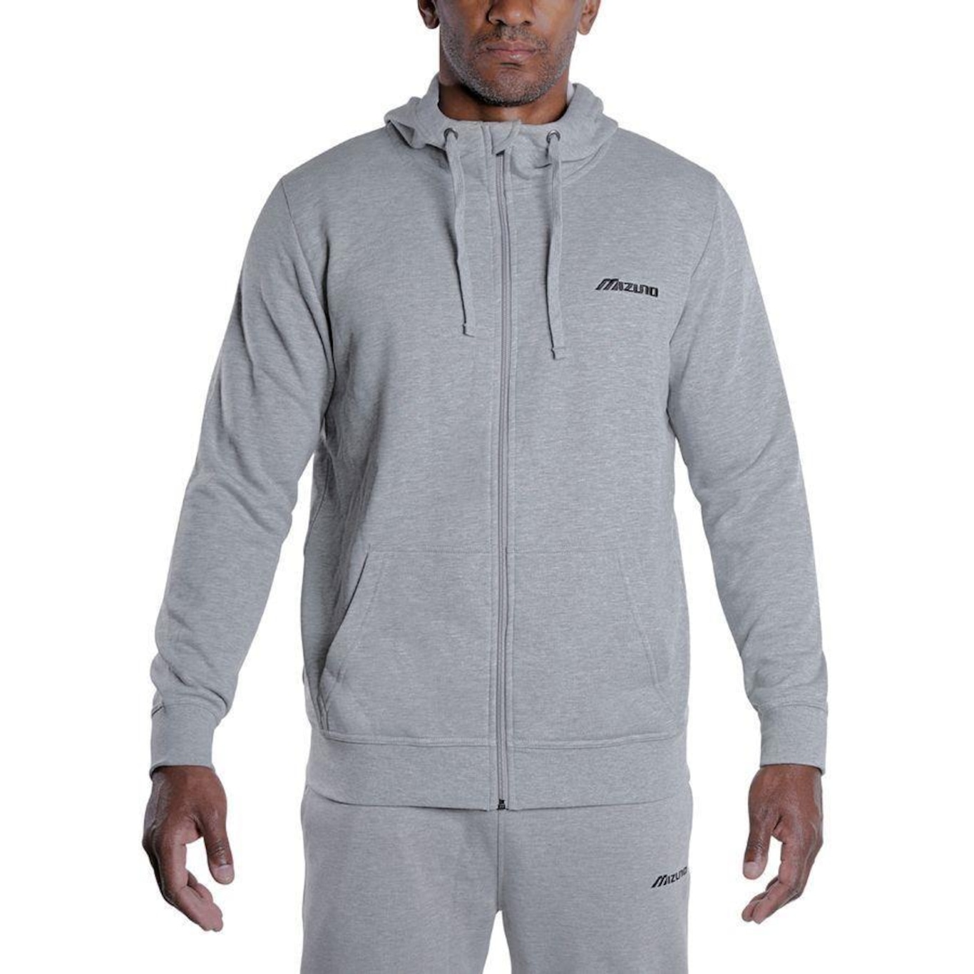 Jaqueta de Moletom com Capuz Mizuno Zipper - Masculino - Foto 1