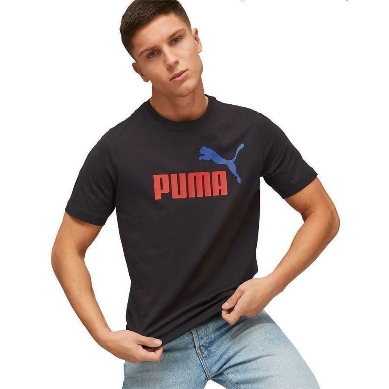 Camiseta Puma Ess+ 2 Logo - Masculina - Foto 5