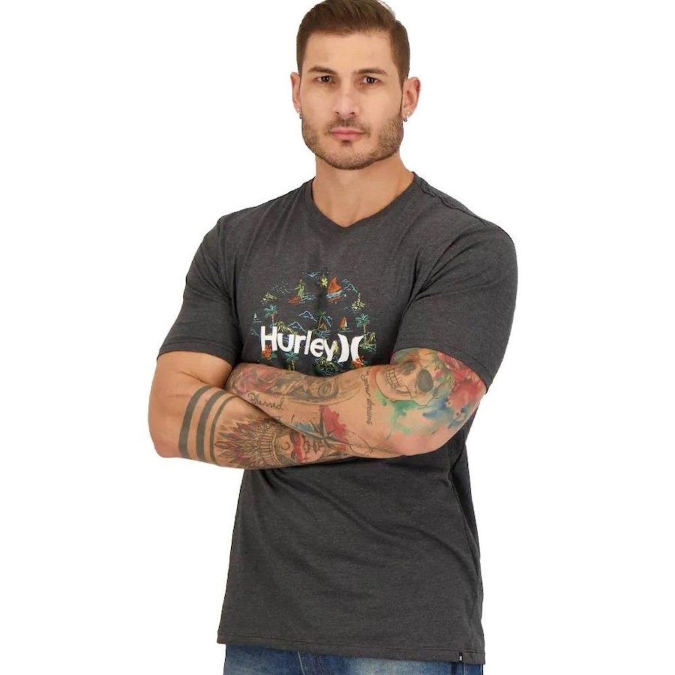 Camiseta Hurley Paradise - Masculina - Foto 3