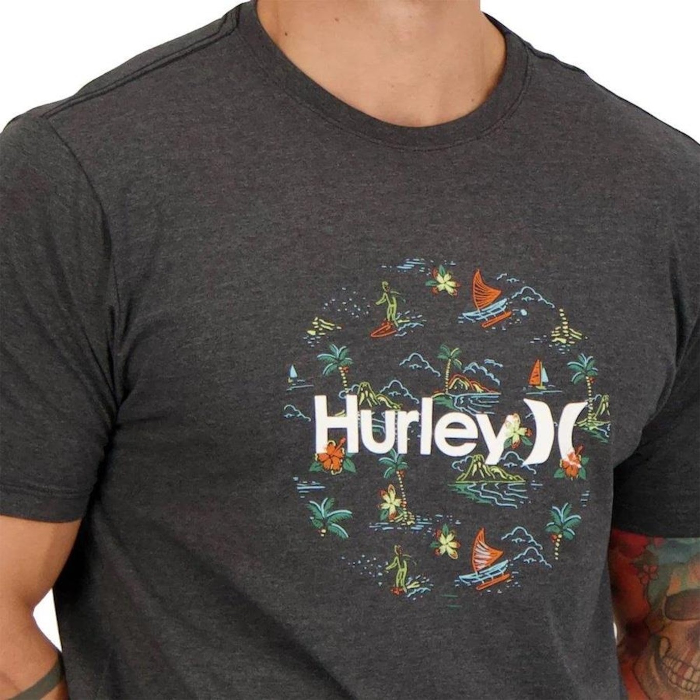 Camiseta Hurley Paradise - Masculina - Foto 4