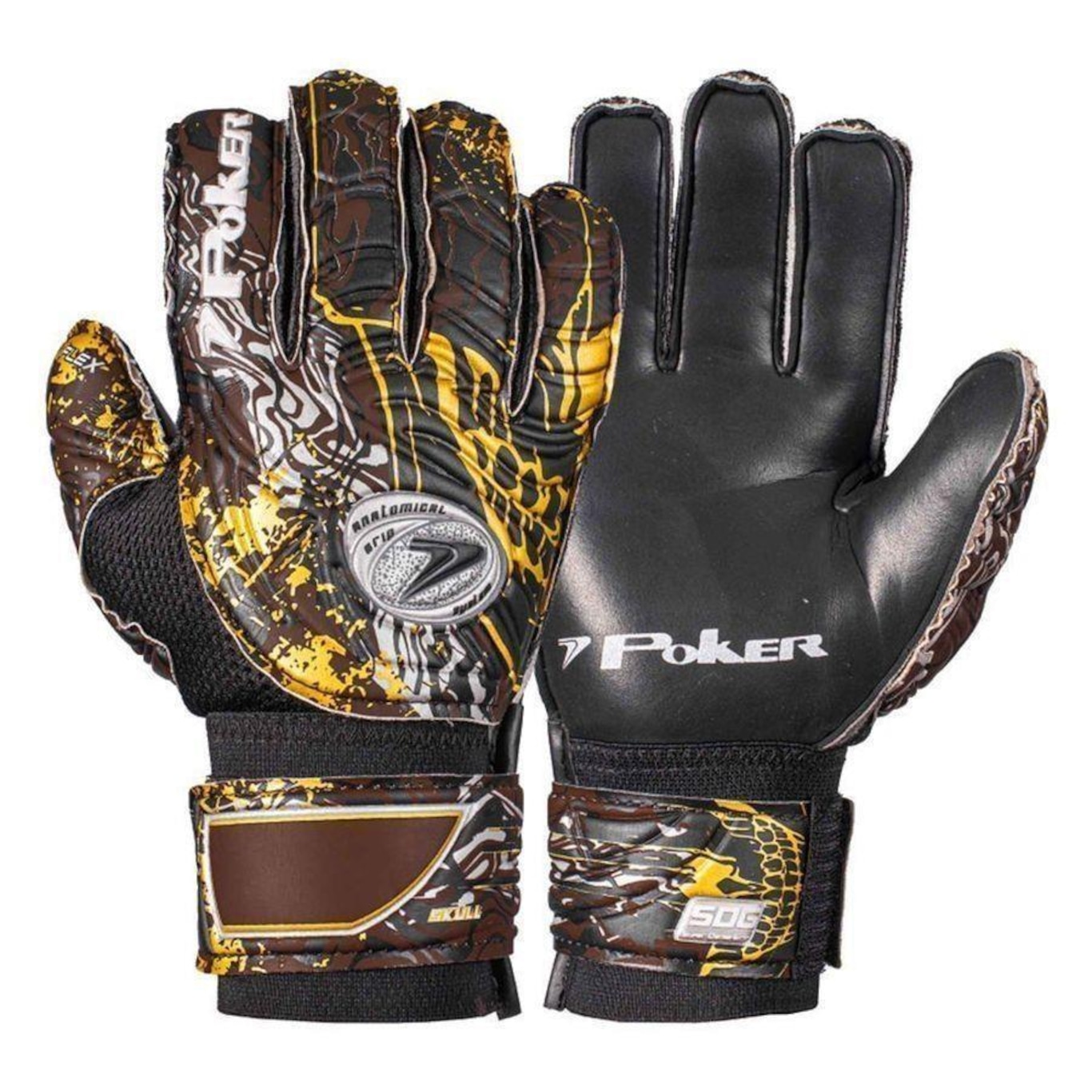 Luvas de Goleiro Poker Semi Pro Skull - Adulto - Foto 3