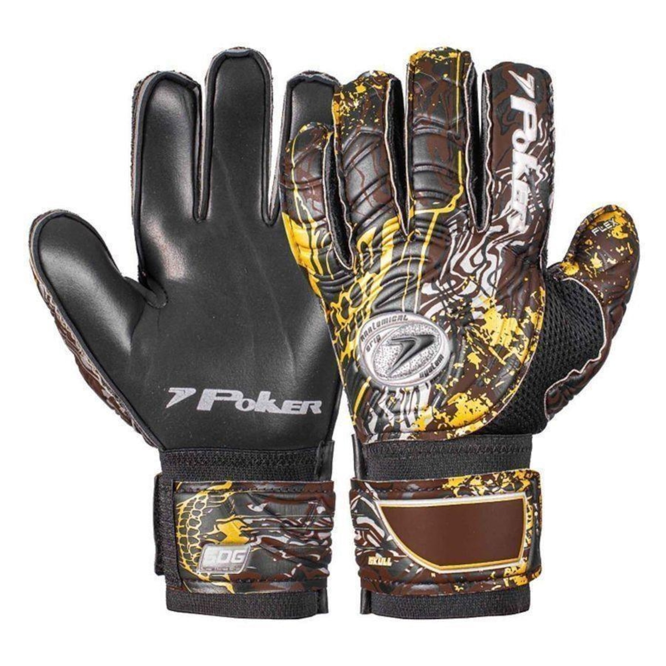 Luvas de Goleiro Poker Semi Pro Skull - Adulto - Foto 4