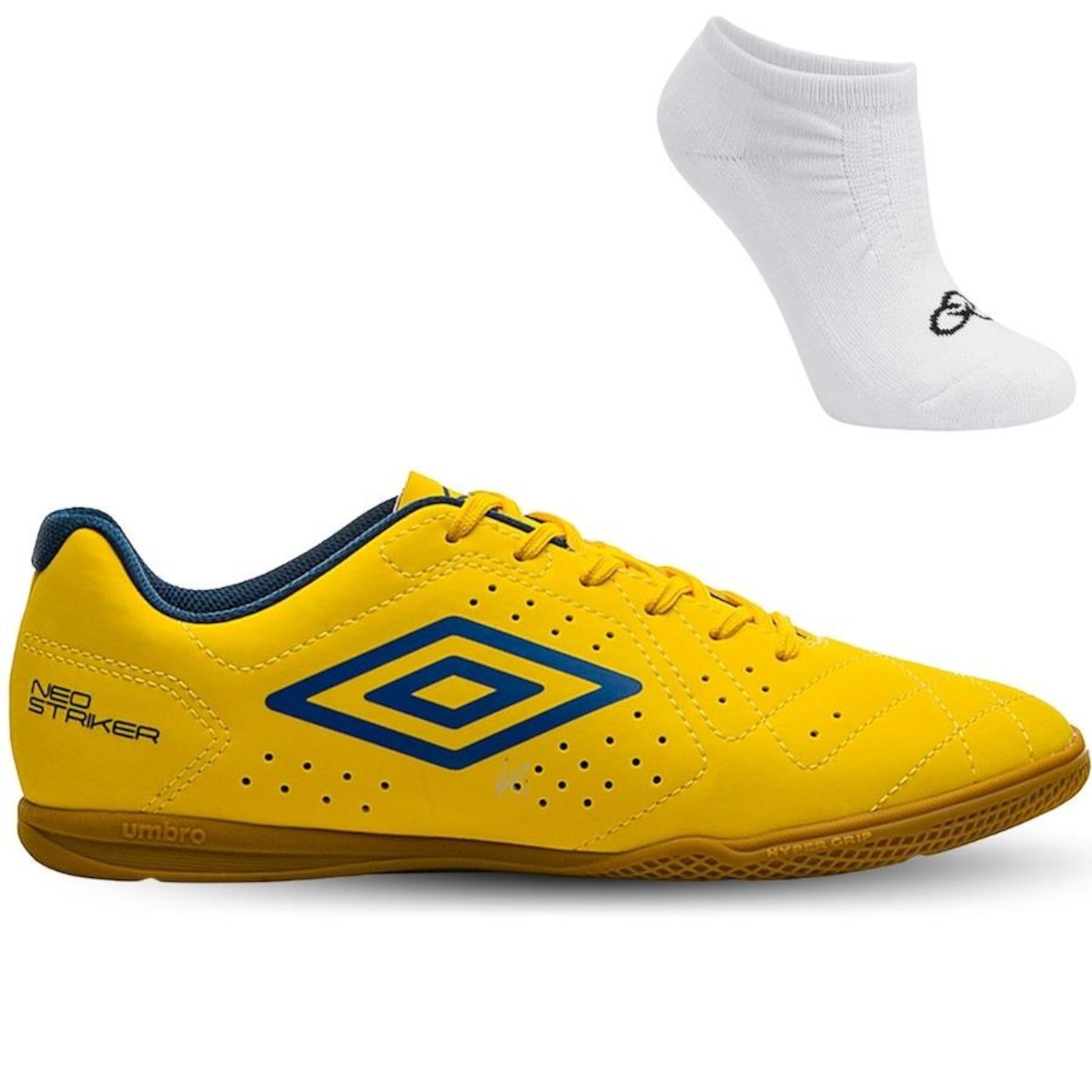 Kit Chuteira Futsal Umbro Neo Striker + Meias - Adulto - Foto 1