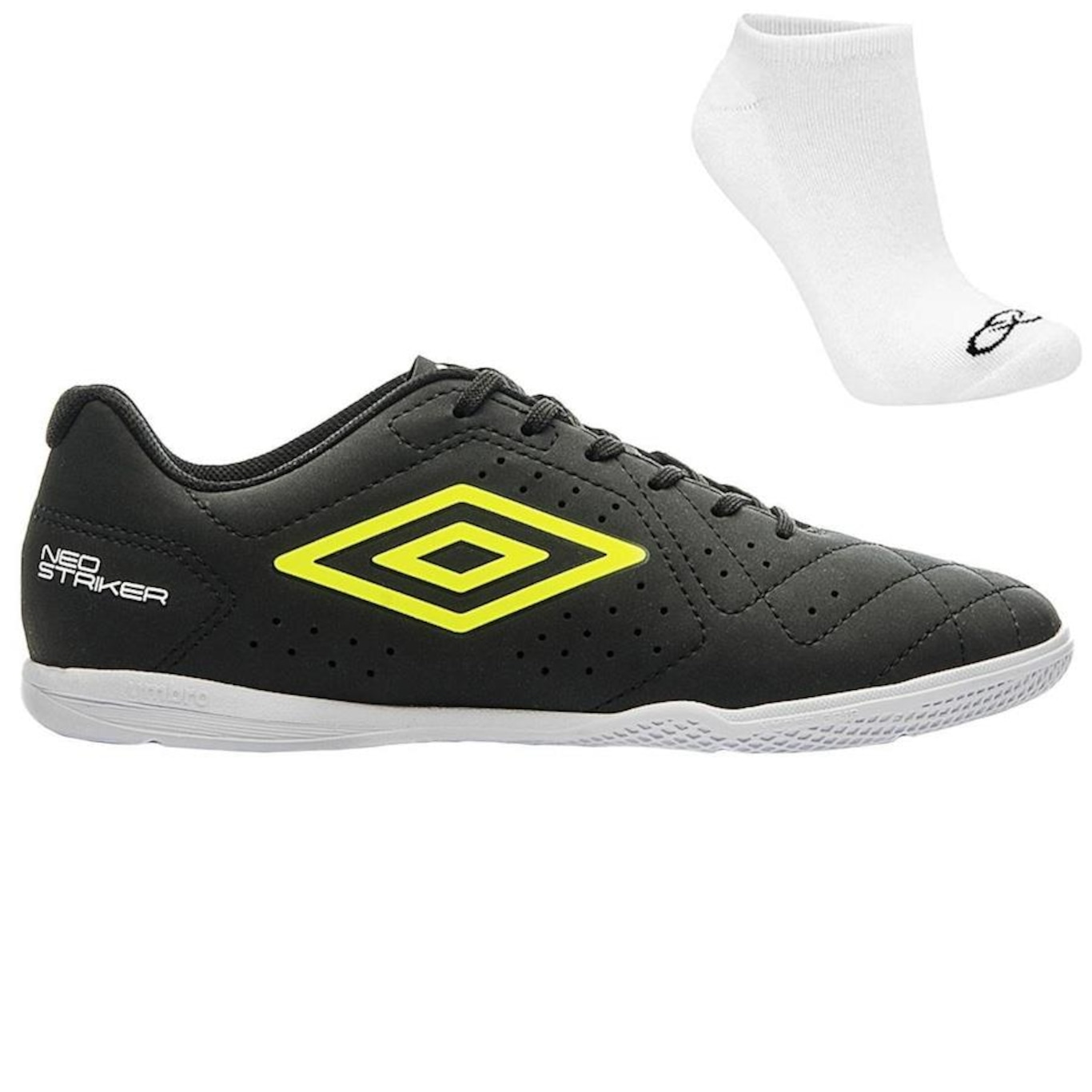 Kit Chuteira Futsal Umbro Neo Striker + Meias - Adulto - Foto 1