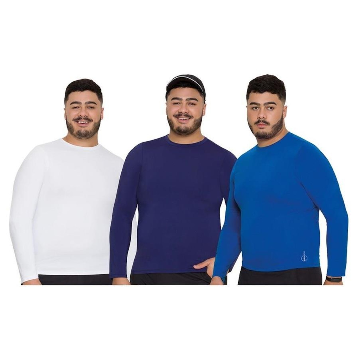 Camisas Térmica Selene Proteção Uv Plus Size - 3 Unidades - Masculina - Foto 1