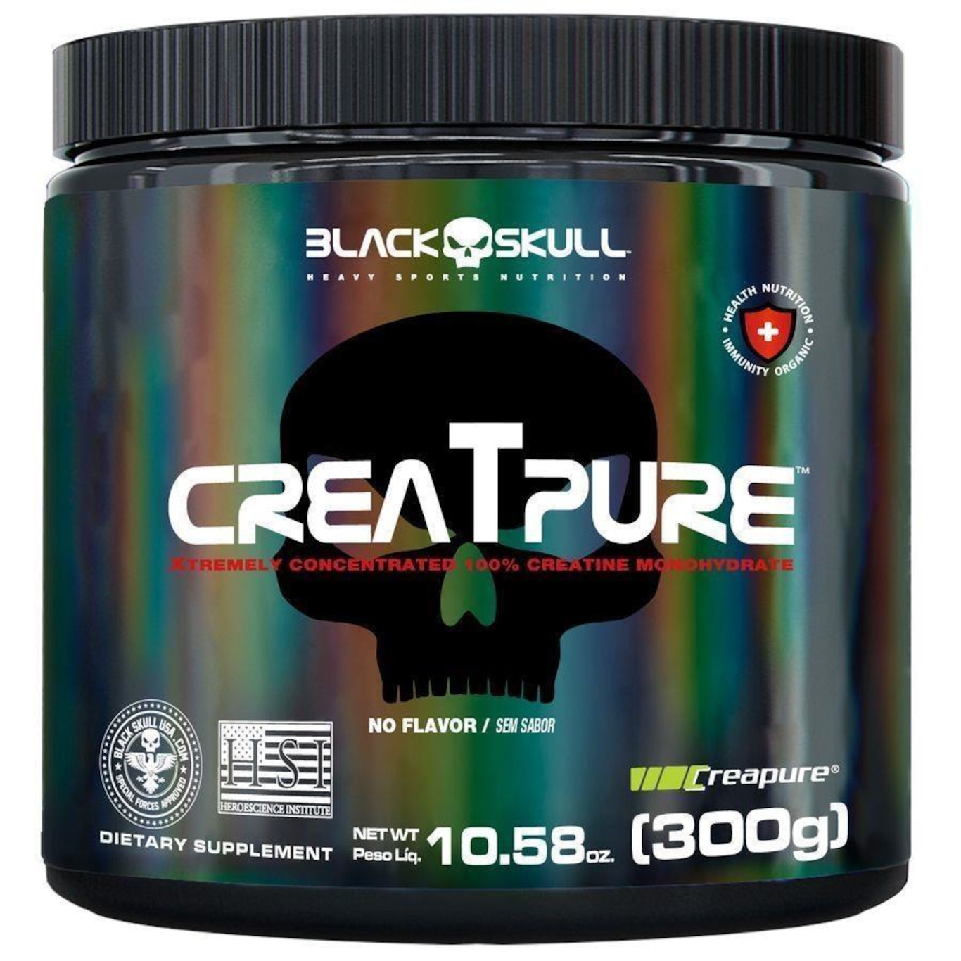 Creatina Creapure Black Skull - 300g - Foto 1