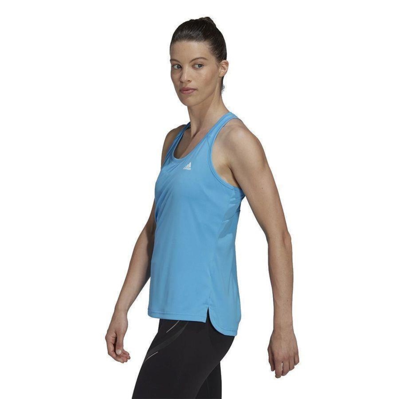 Camiseta Regata adidas Designed 2 Move 3 Stripes - Feminino - Foto 5