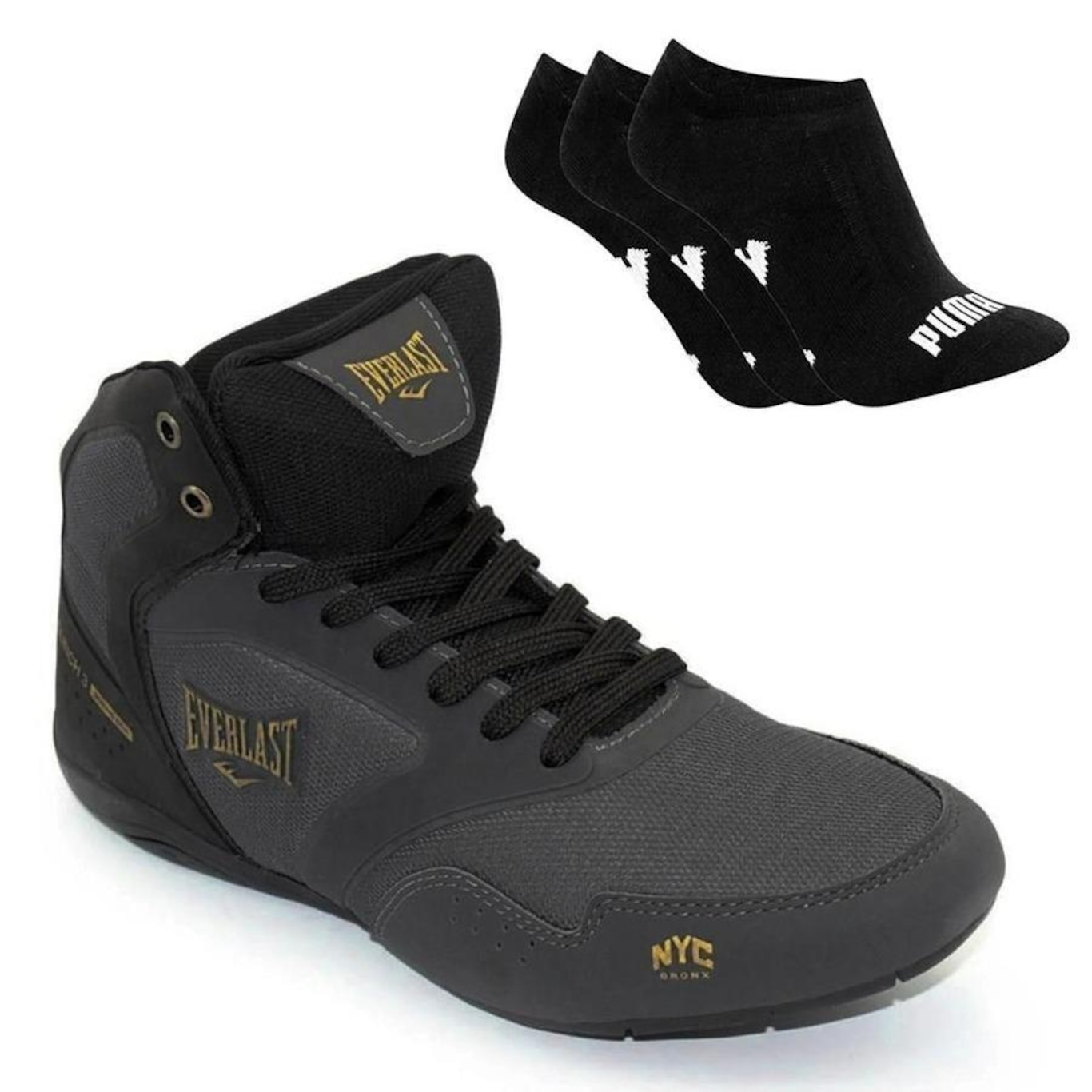 Tênis Everlast Clinch Iii - Masculino + 3 Pares de Meias - Foto 1