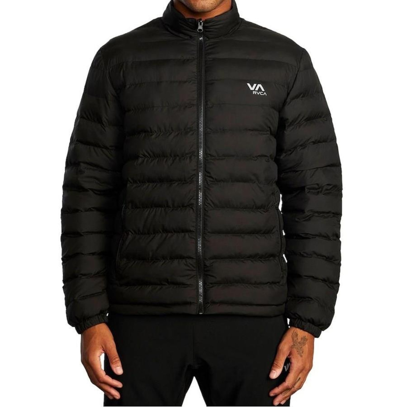 Jaqueta com Capuz Rvca Packable Puffa - Masculina - Foto 1