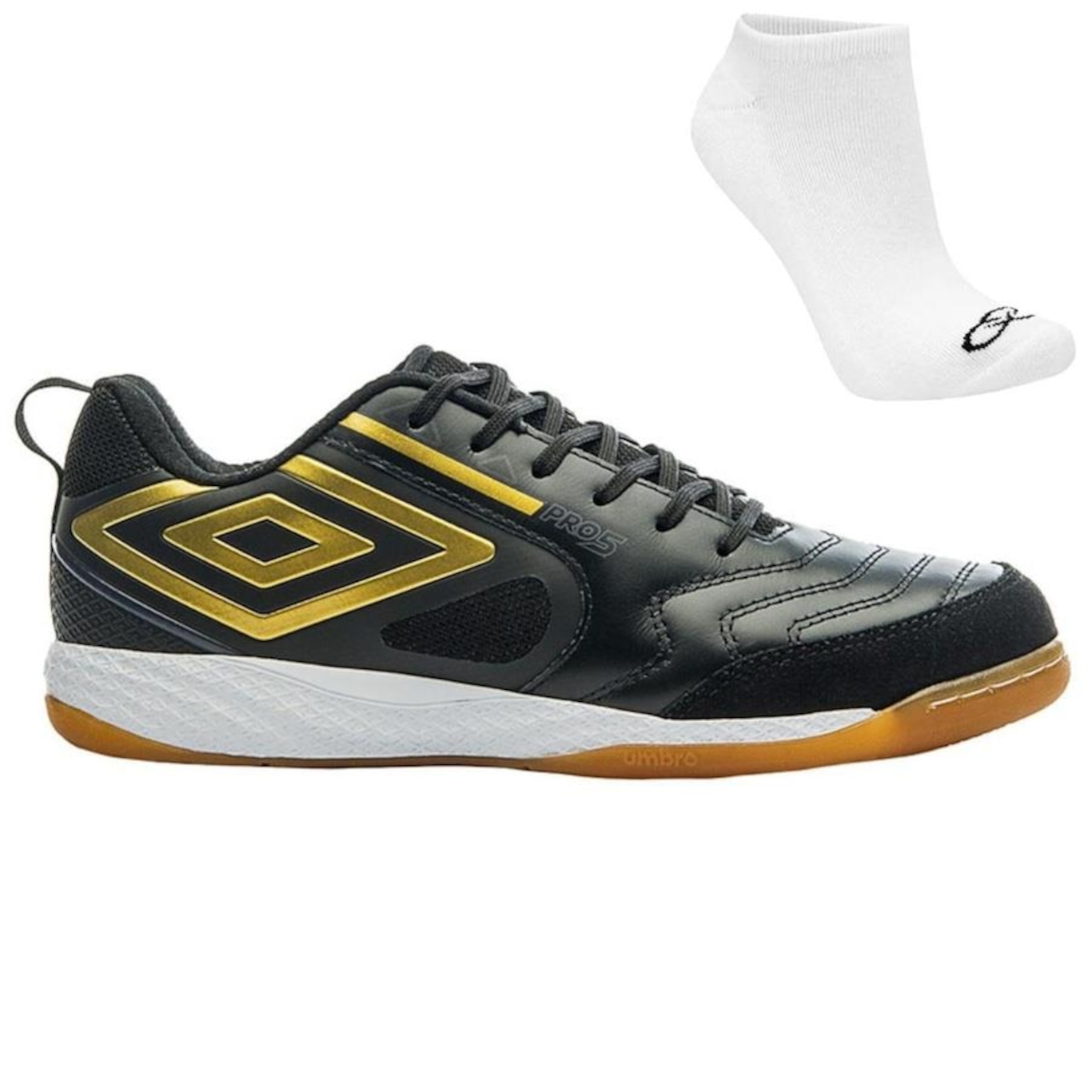 Chuteira Futsal Umbro Pro 5 Bump + Meia - Adulto - Foto 1