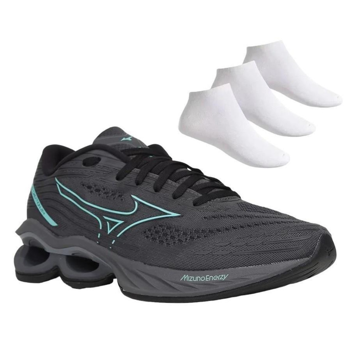 Tênis Mizuno Wave Creation 24 + 3 Pares de Meias - Masculino - Foto 1