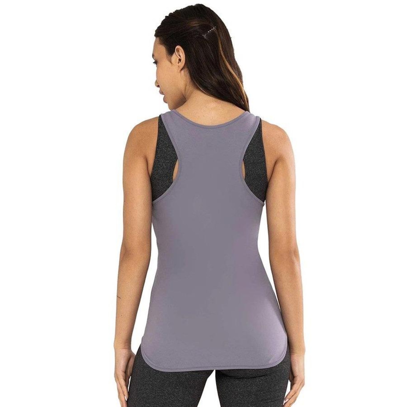 Camiseta Regata Alto Giro Skin Fit Inspiracional - Feminina - Foto 4