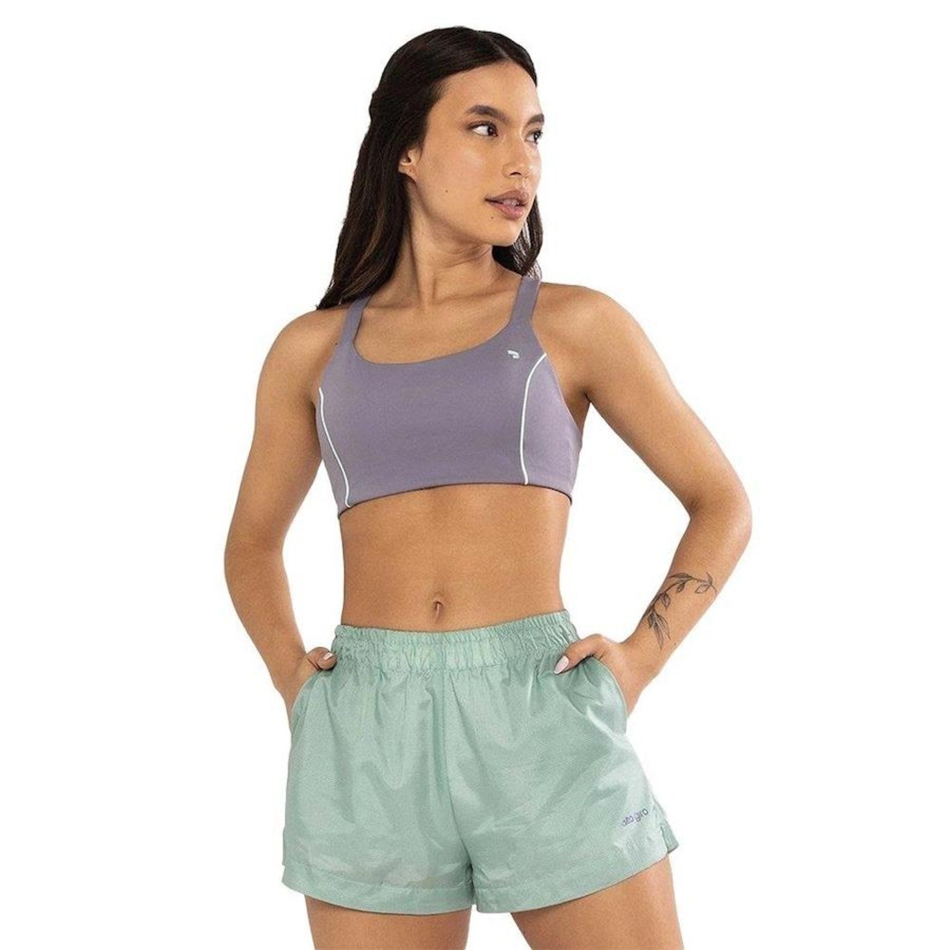 Top Fitness com Bojo Alto Giro Hyper Cruzado - Feminino - Foto 4