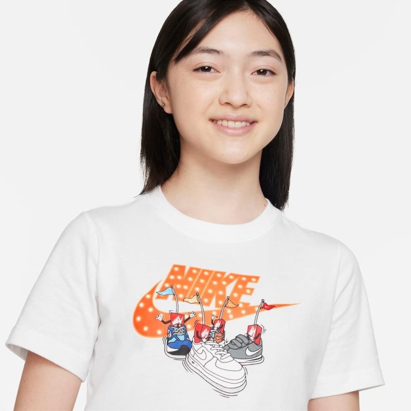 Camiseta Manga Longa Infantil Hora de Aventura Personagens