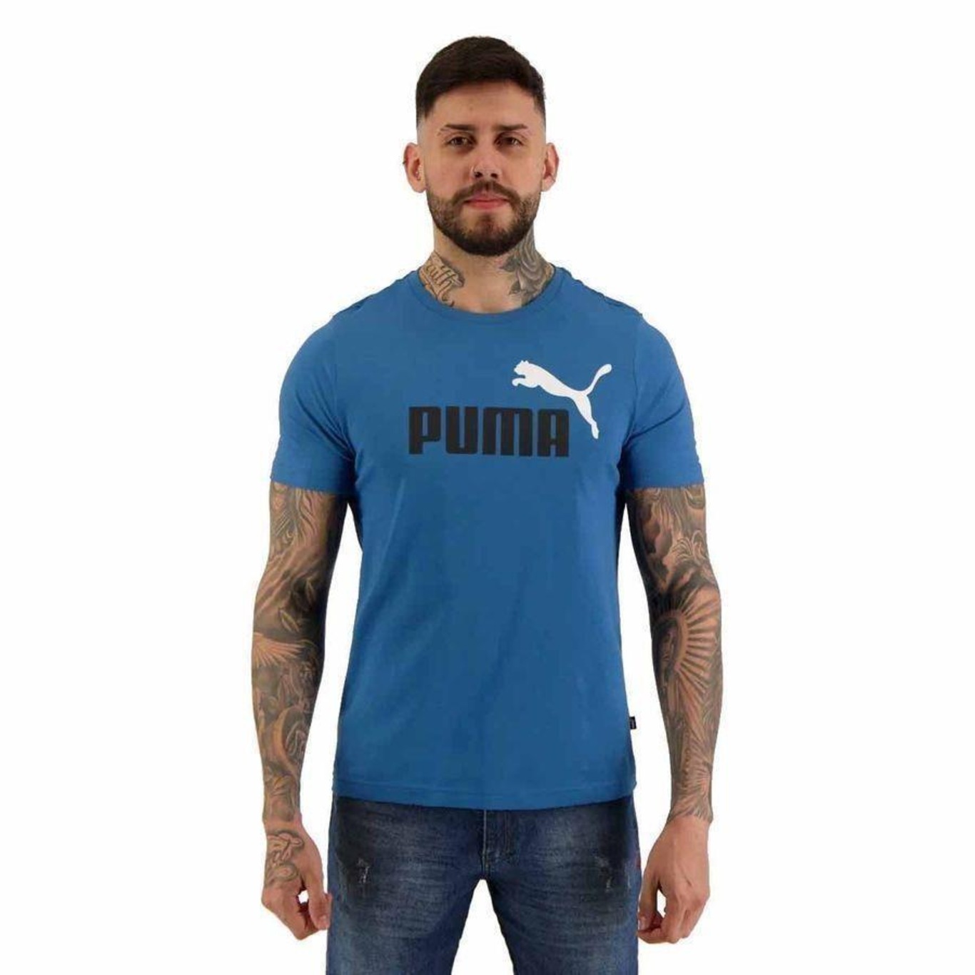 Camiseta Puma Ess 2 Col Logo - Masculina - Foto 1